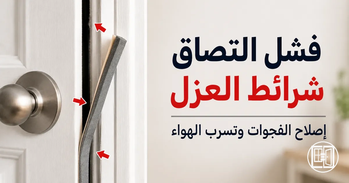 فشل لاصق شرائط العزل يؤدي إلى فجوات وتسرب هواء في إطار الباب