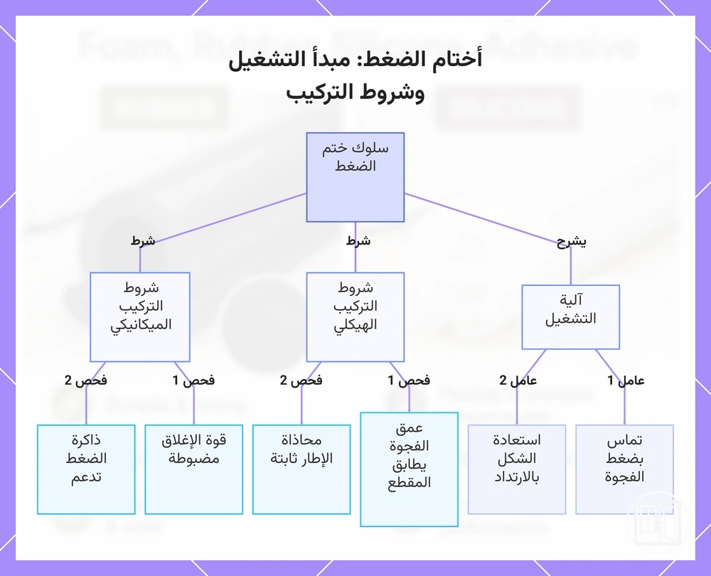 أختام الضغط: مبدأ التشغيل وشروط التركيب