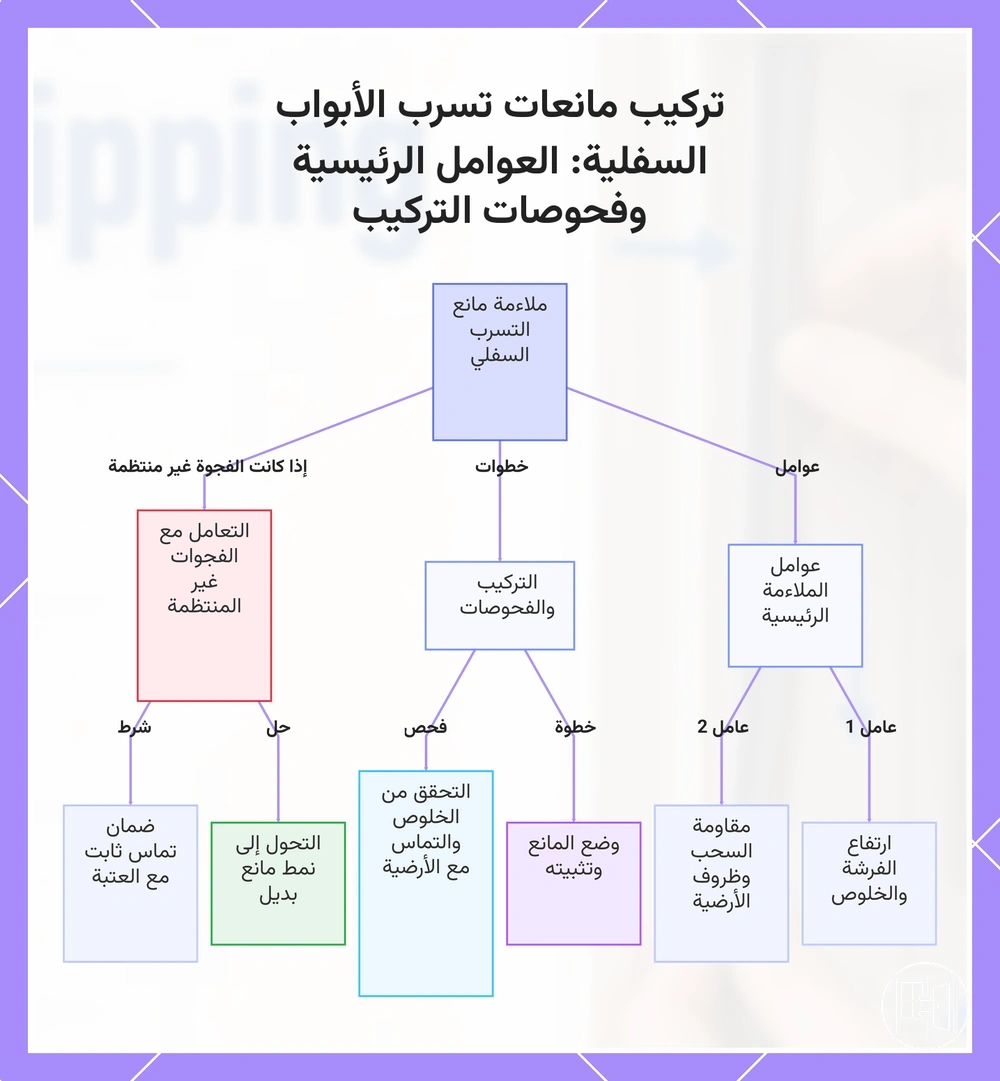 تركيب مانعات تسرب الأبواب السفلية: العوامل الرئيسية وفحوصات التركيب