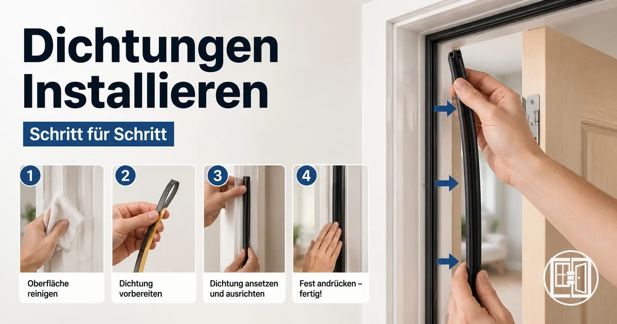 Schrittweise Installation von Fenster- und Türdichtungen am Türrahmen