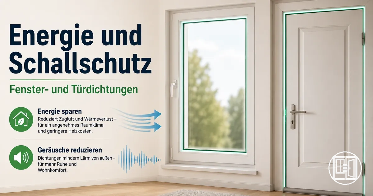 Energieeinsparung und Schalldämmung durch Fenster- und Türdichtungen im Wohnbereich