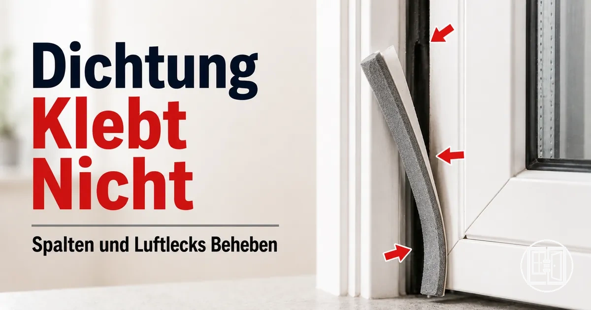 Versagende Haftung bei Fenster- und Türdichtungen verursacht Spalten und Luftlecks am Rahmen