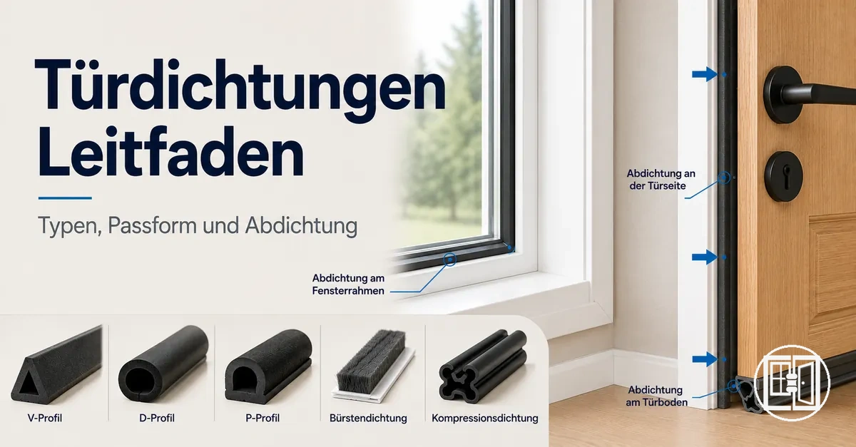 Übersicht zu Fenster- und Türdichtungen mit Typen, Abdichtung und grundlegender Anwendung an Rahmen