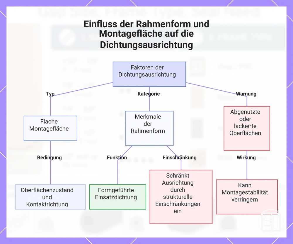 Einfluss der Rahmenform und Montagefläche auf die Dichtungsausrichtung