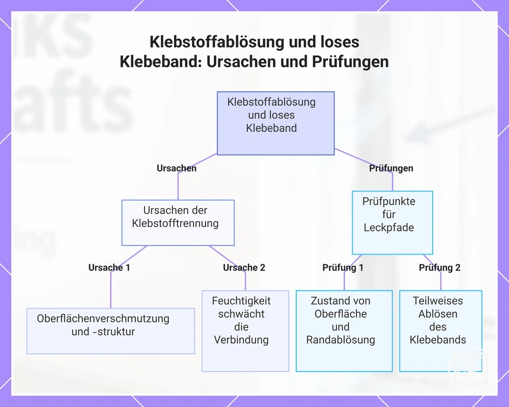 Klebstoffablösung und loses Klebeband: Ursachen und Prüfungen