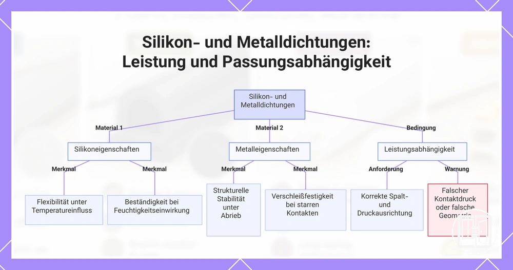 Silikon- und Metalldichtungen: Leistung und Passungsabhängigkeit