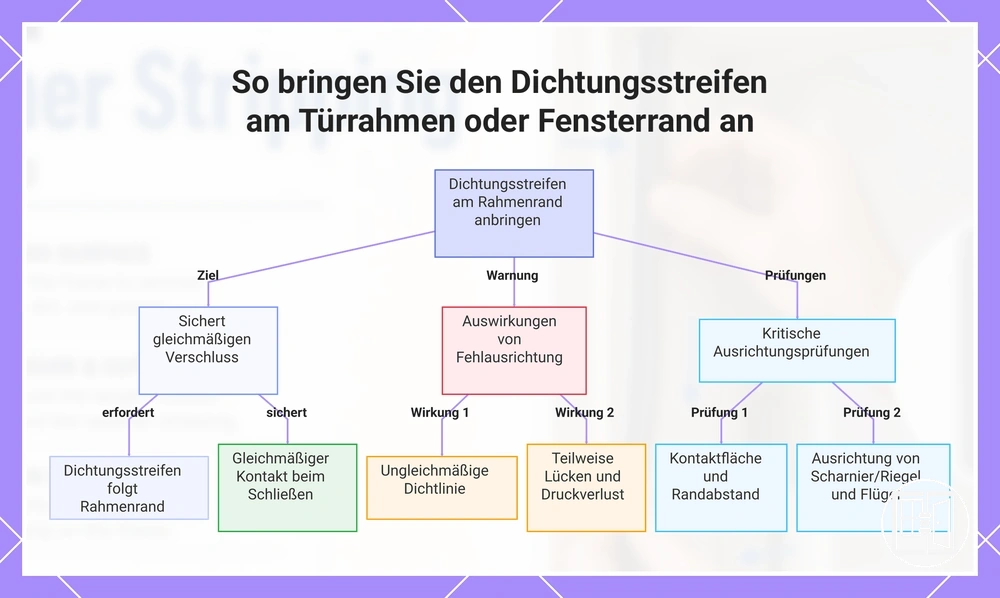 So bringen Sie den Dichtungsstreifen am Türrahmen oder Fensterrand an