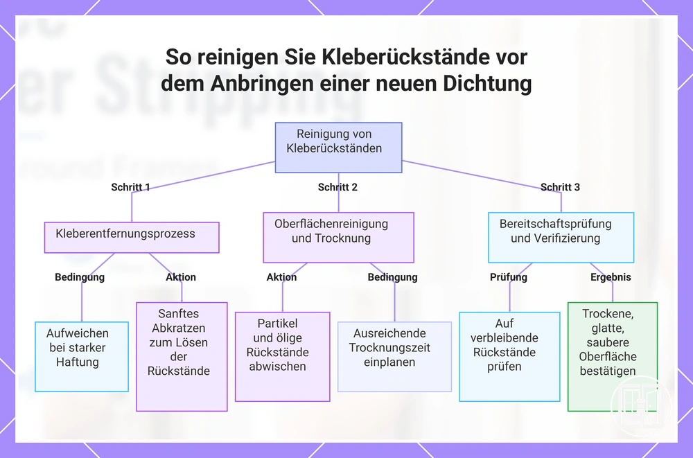 So reinigen Sie Kleberückstände vor dem Anbringen einer neuen Dichtung