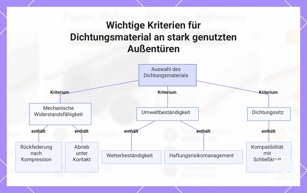 Wichtige Kriterien für Dichtungsmaterial an stark genutzten Außentüren