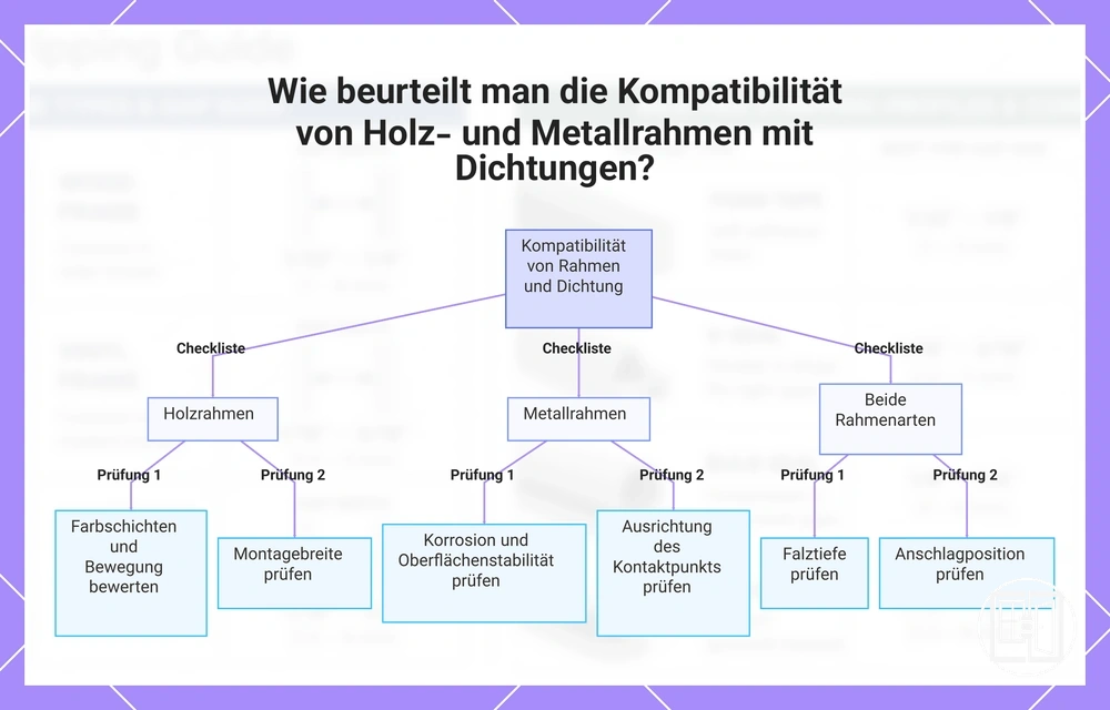 Wie beurteilt man die Kompatibilität von Holz- und Metallrahmen mit Dichtungen?