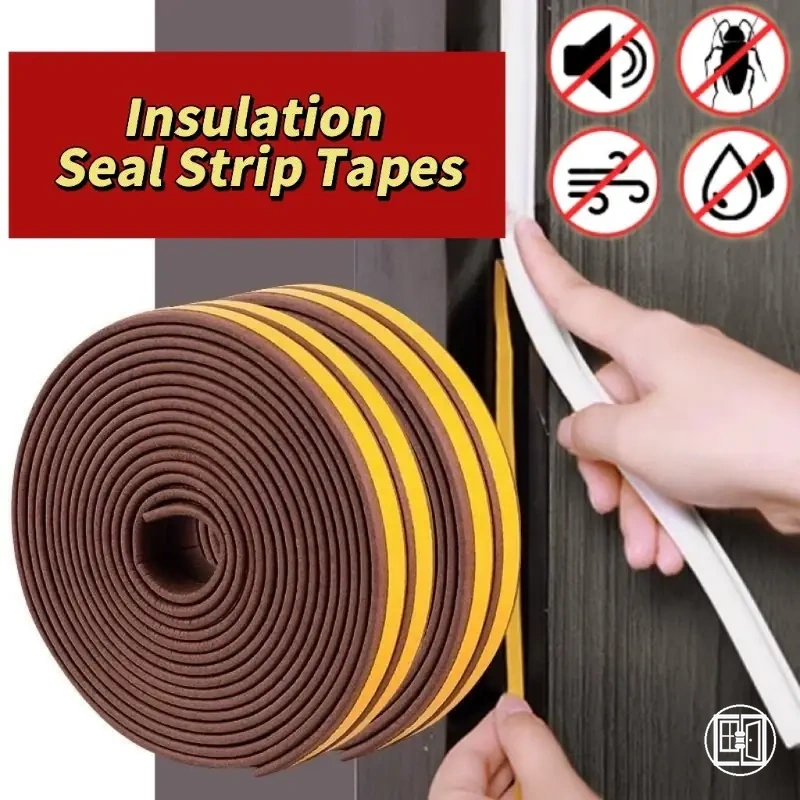 Weather stripping draft stopper strip for door and window sealing