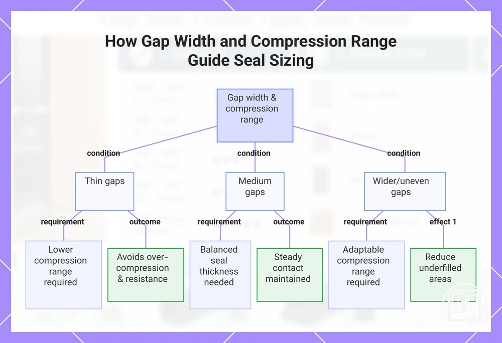 How Gap Width and Compression Range Guide Seal Sizing
