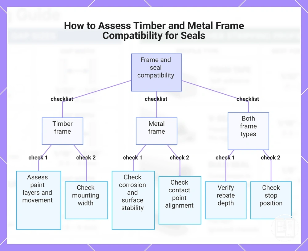 How to Assess Timber and Metal Frame Compatibility for Seals
