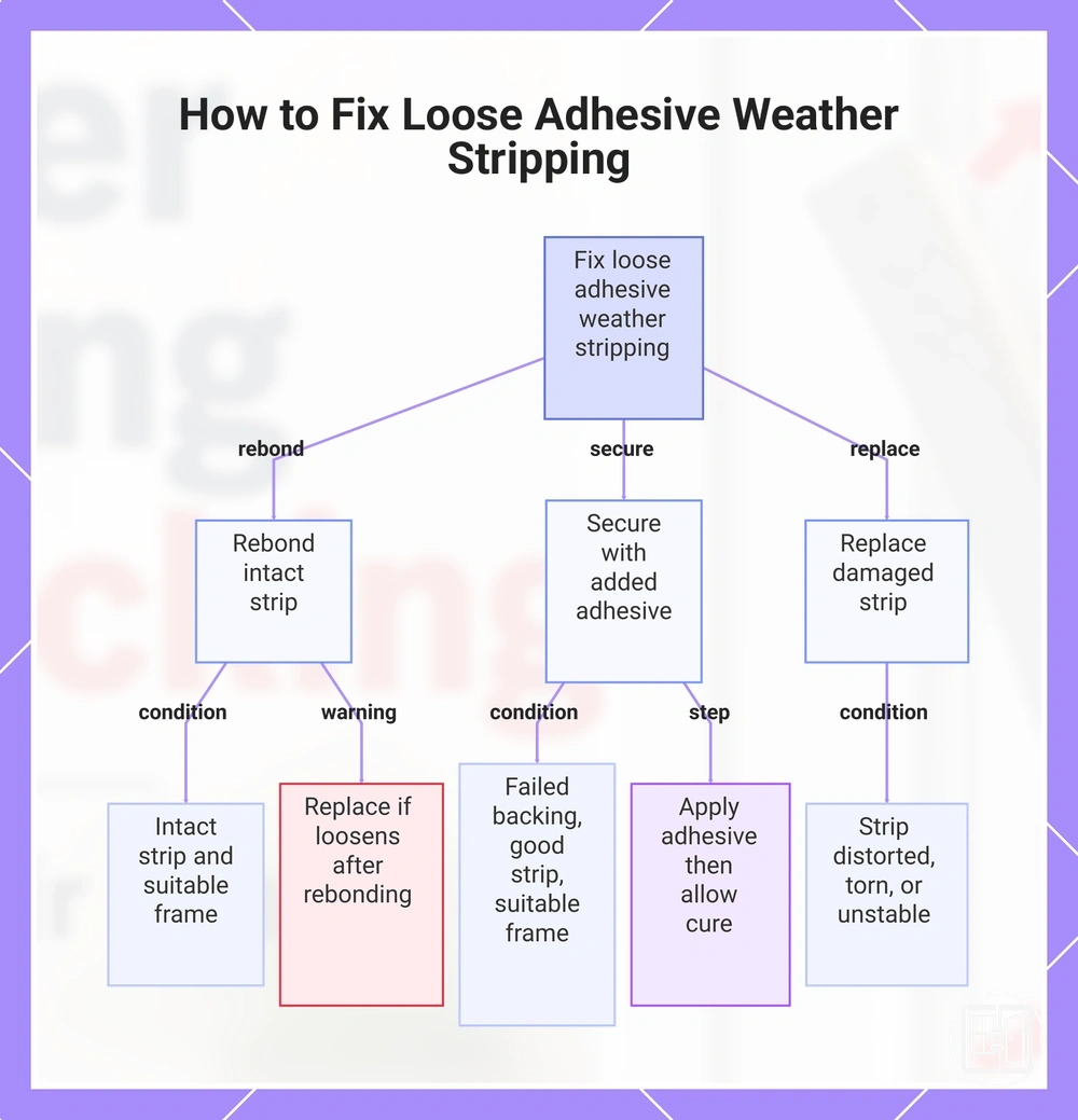 How to Fix Loose Adhesive Weather Stripping