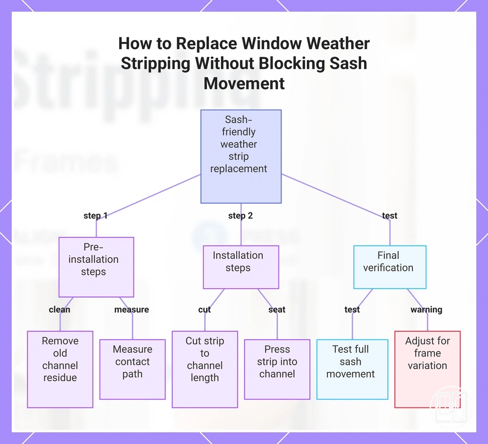 How to Replace Window Weather Stripping Without Blocking Sash Movement