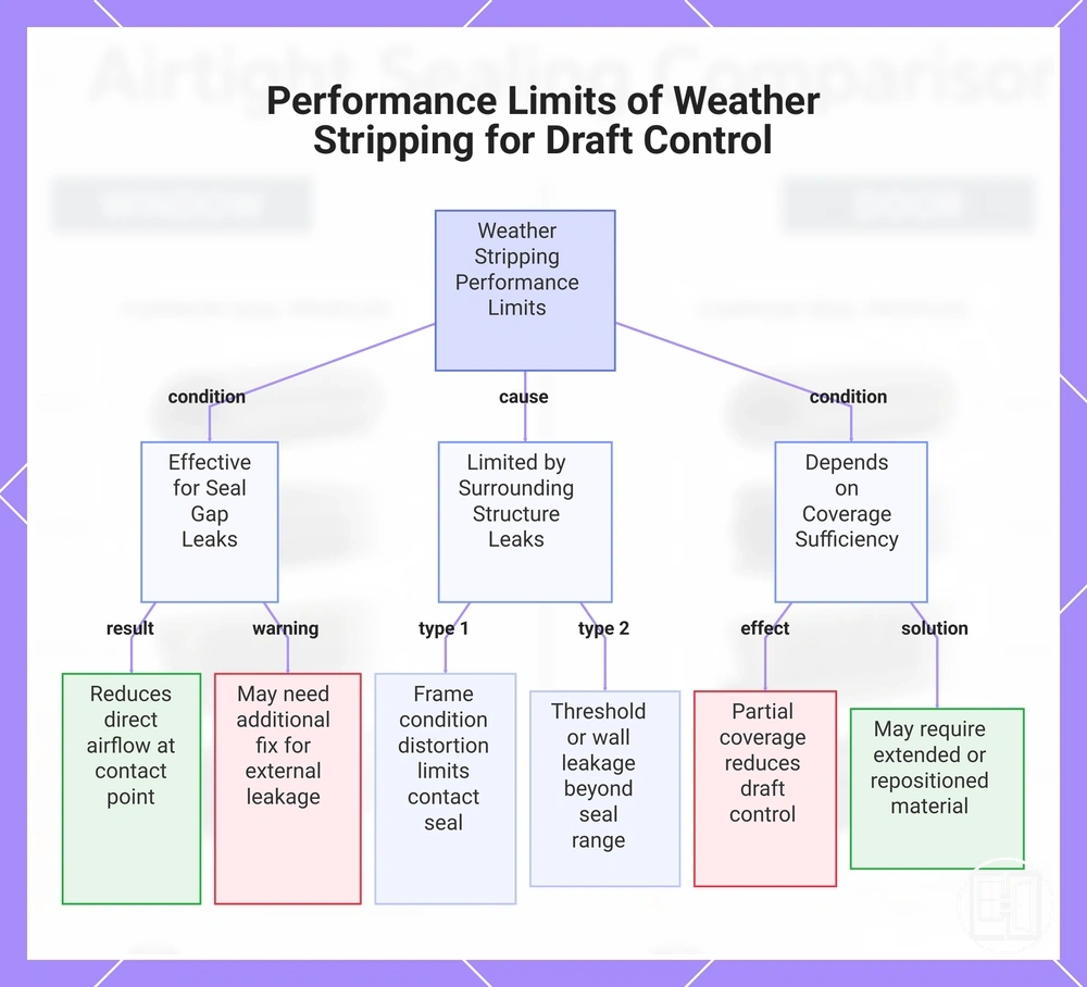 Performance Limits of Weather Stripping for Draft Control
