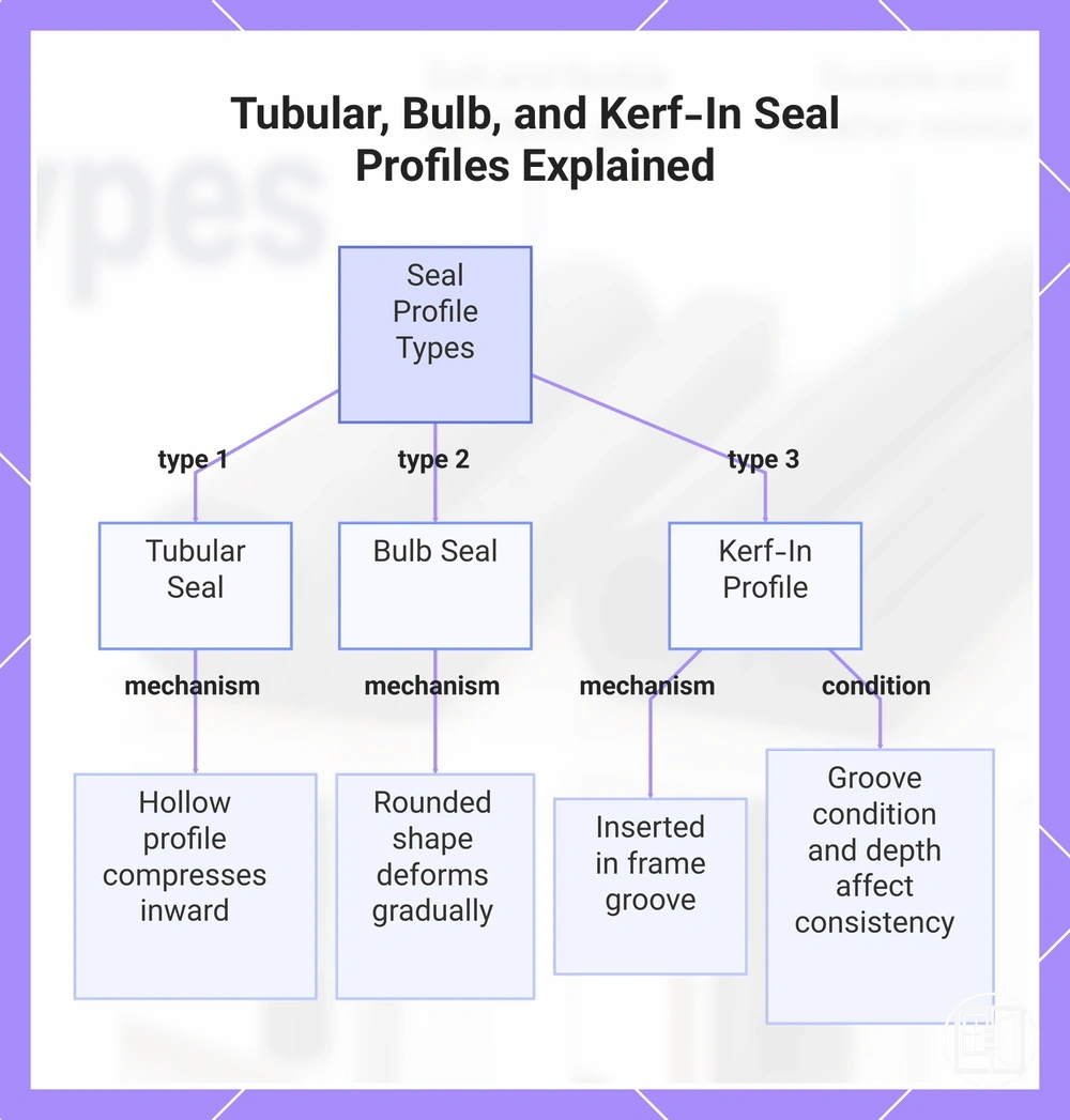 Tubular, Bulb, and Kerf-In Seal Profiles Explained