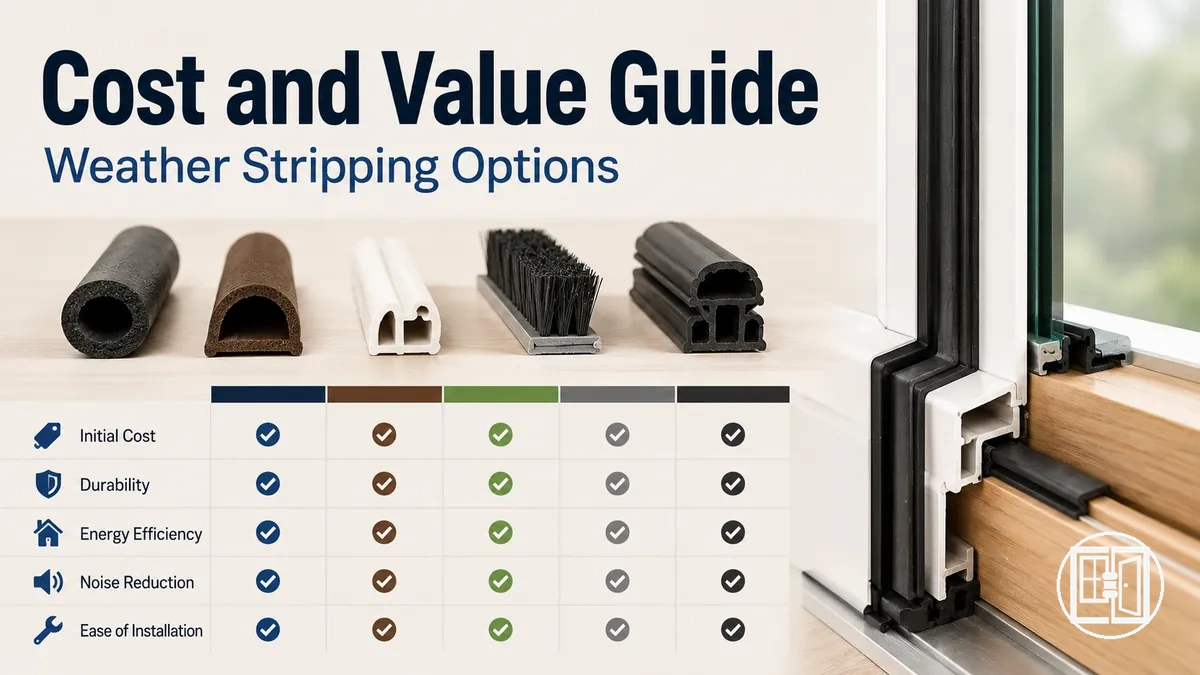 Cost and value comparison of window and door weather stripping options for home sealing projects