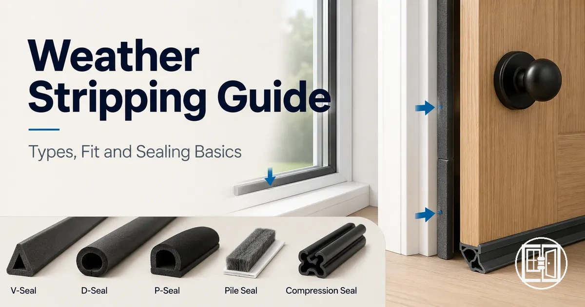 Window and door weather stripping overview showing types, seals, and installation basics on door and window frames