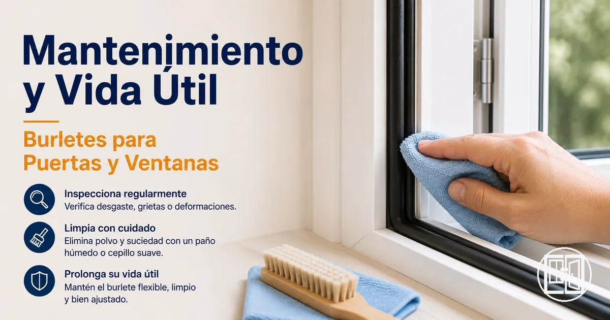 Mantenimiento de burletes para puertas y ventanas para prolongar su vida útil y rendimiento