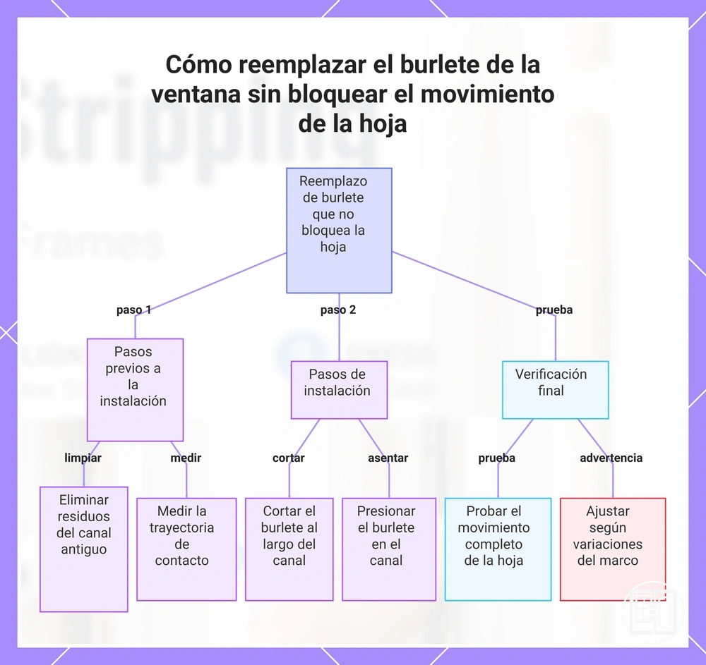 Cómo reemplazar el burlete de la ventana sin bloquear el movimiento de la hoja