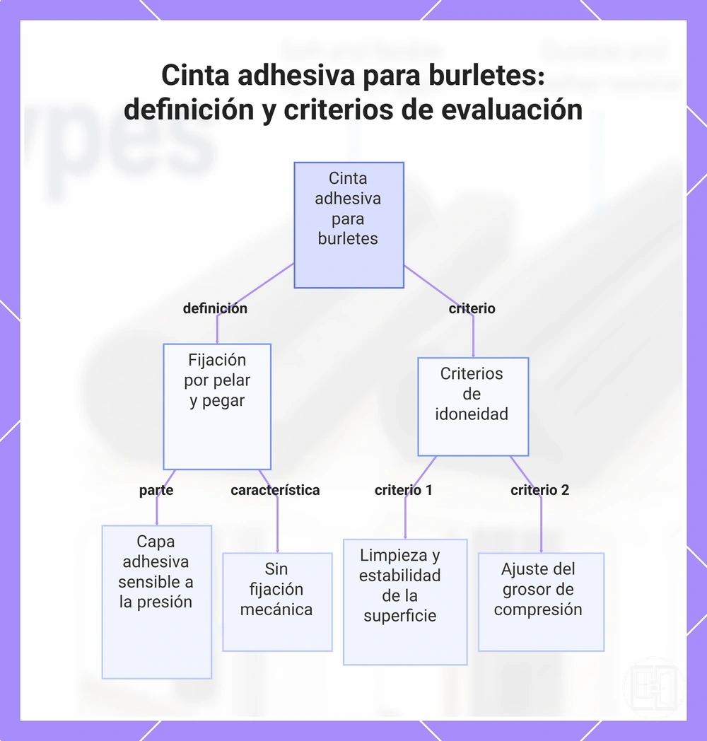 Cinta adhesiva para burletes: definición y criterios de evaluación