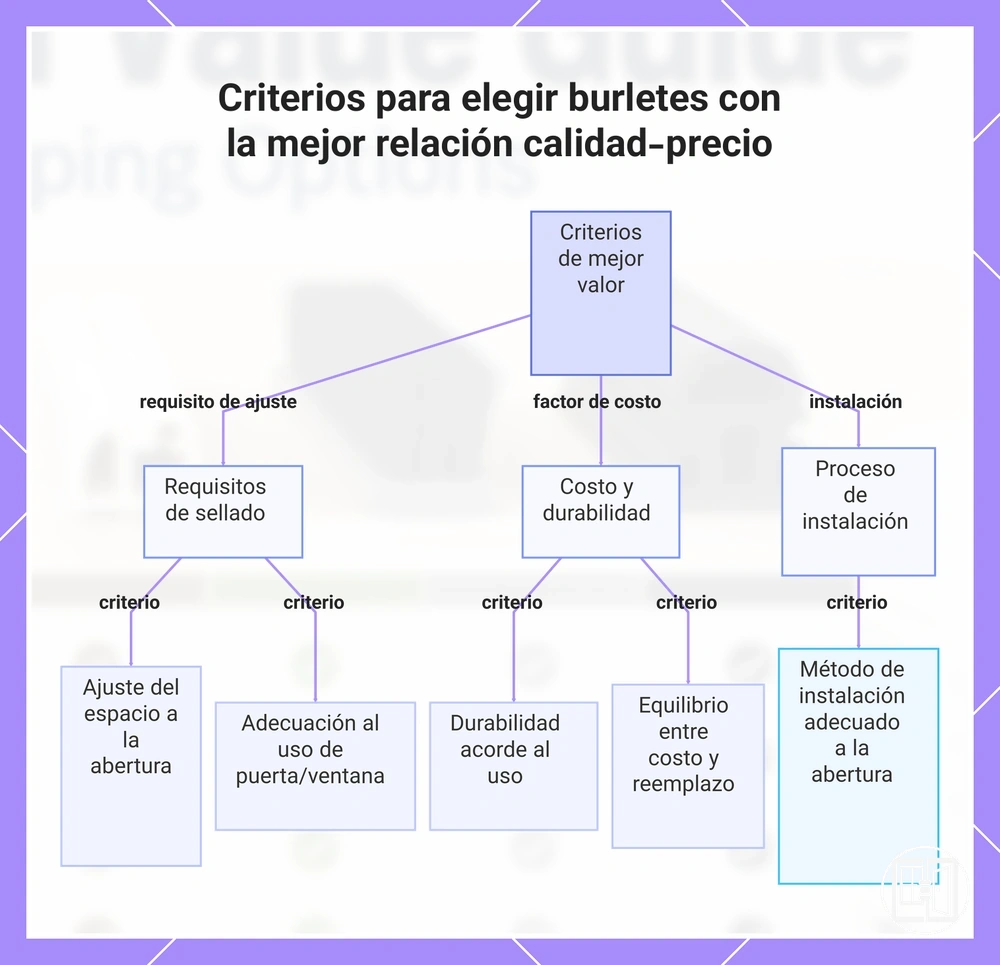 Criterios para elegir burletes con la mejor relación calidad-precio