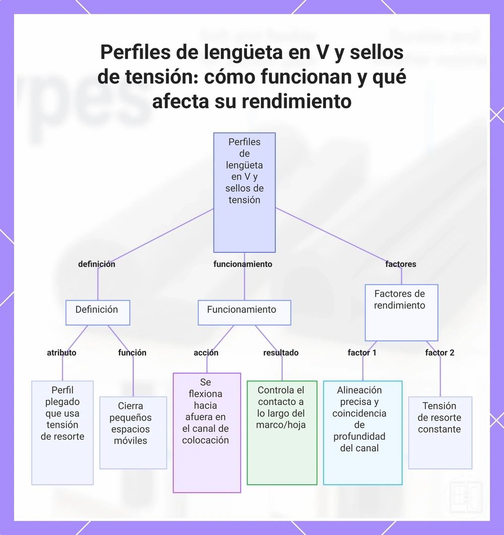 Perfiles de lengüeta en V y sellos de tensión: cómo funcionan y qué afecta su rendimiento