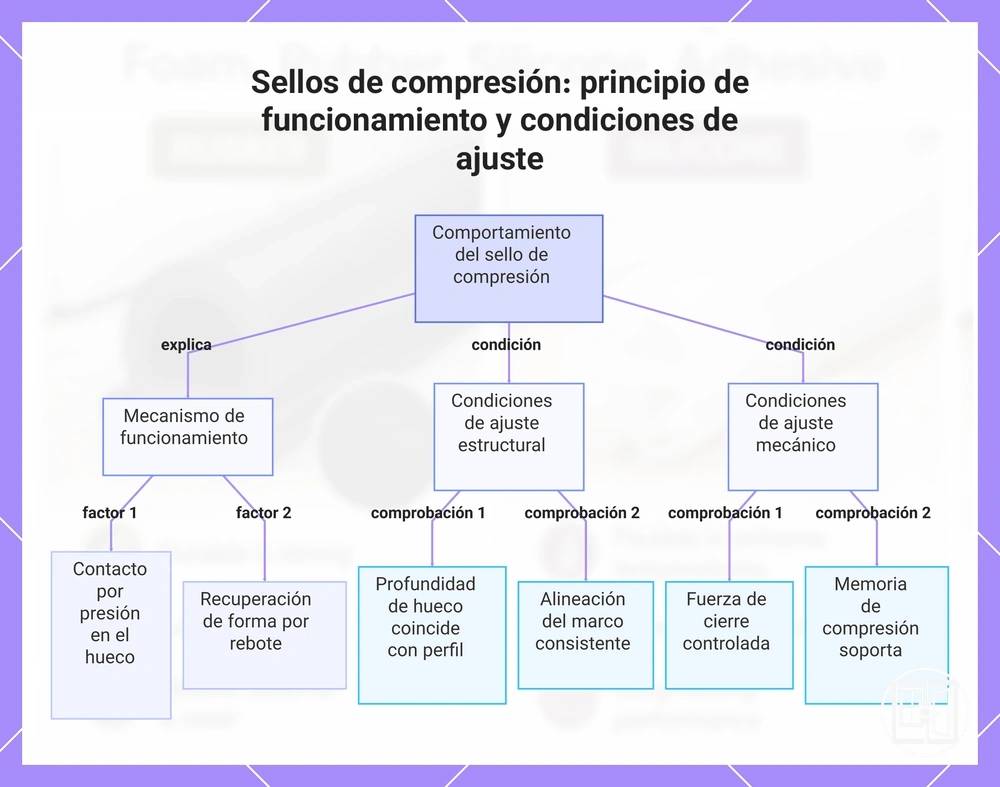 Sellos de compresión: principio de funcionamiento y condiciones de ajuste