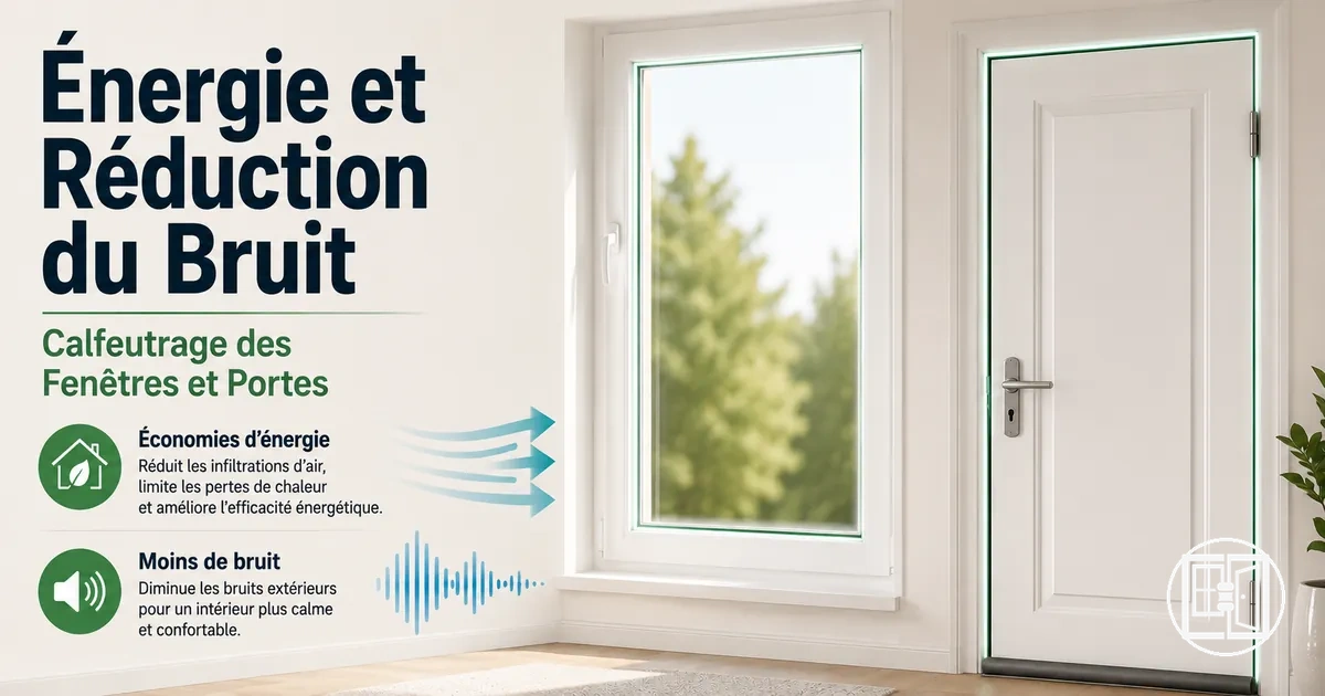 Avantages du calfeutrage des fenêtres et portes pour l’efficacité énergétique et la réduction du bruit