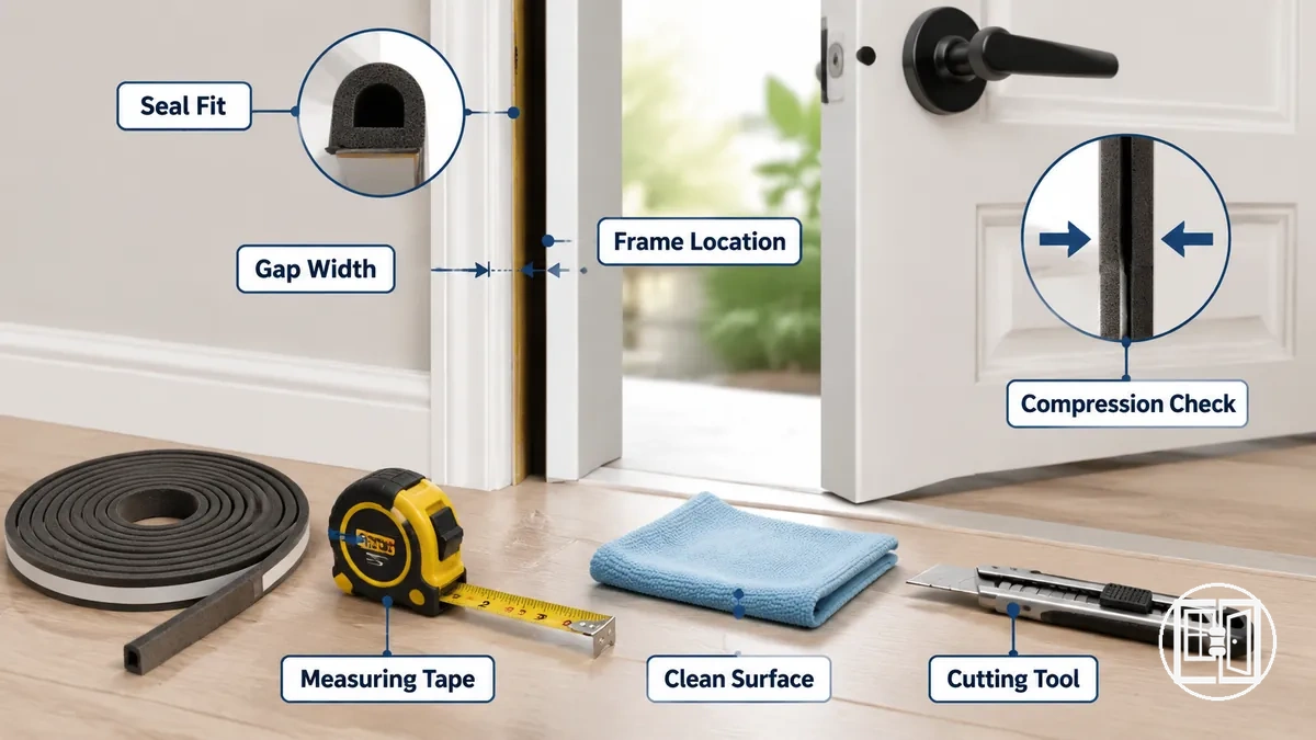 Champ installation outils ajustement joint avant debut