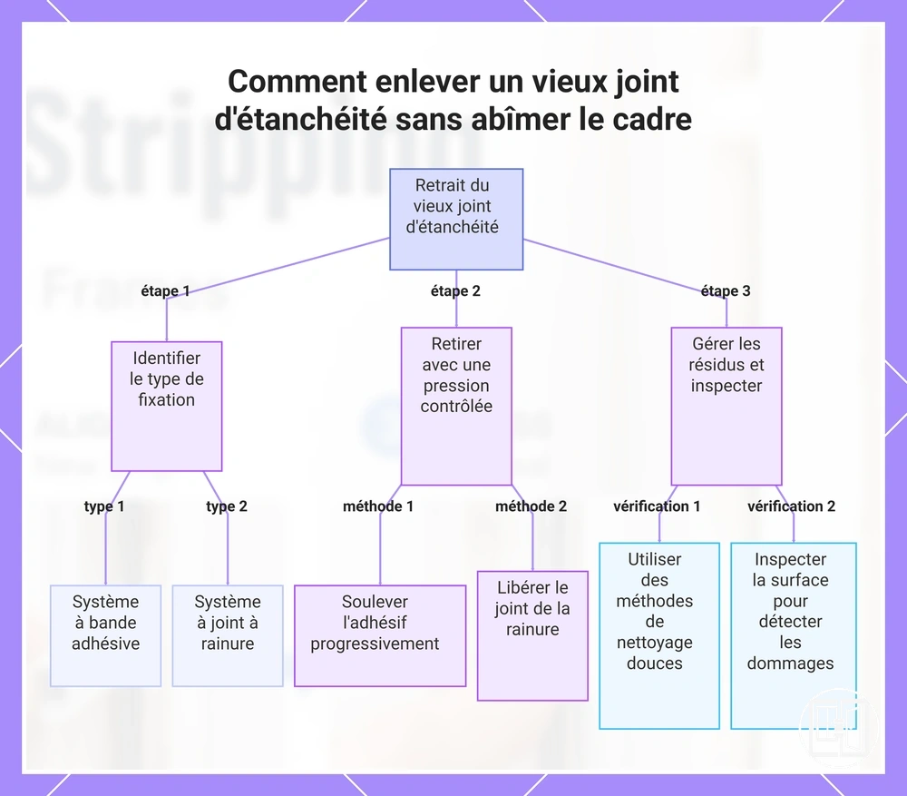 Comment enlever un vieux joint d'étanchéité sans abîmer le cadre