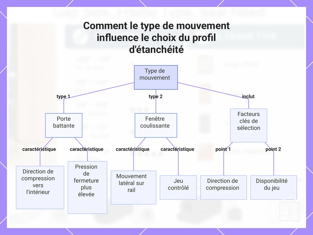 Comment le type de mouvement influence le choix du profil d'étanchéité