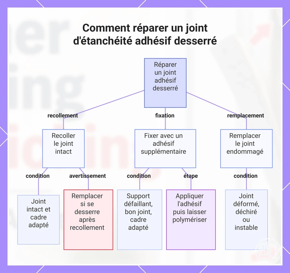 Comment réparer un joint d'étanchéité adhésif desserré