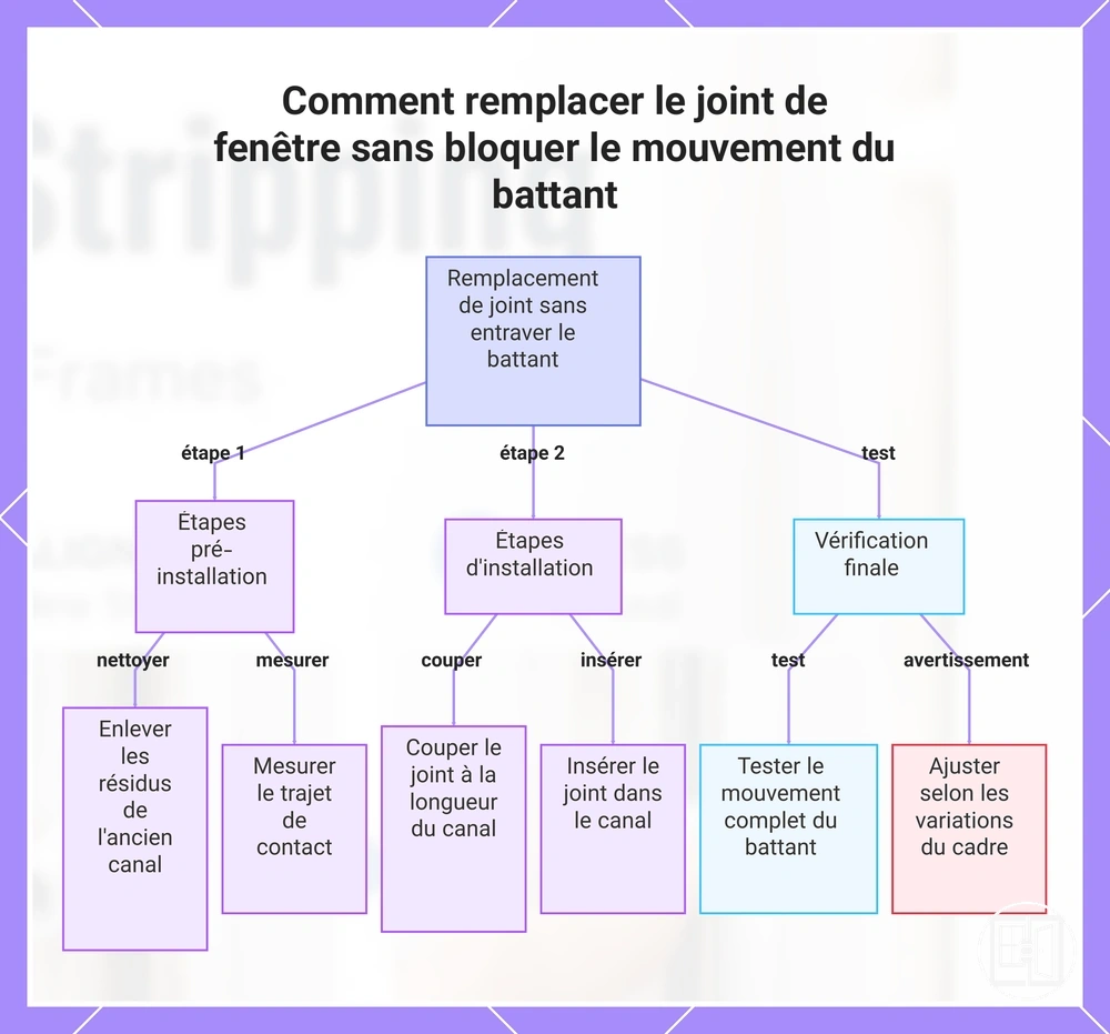 Comment remplacer le joint de fenêtre sans bloquer le mouvement du battant
