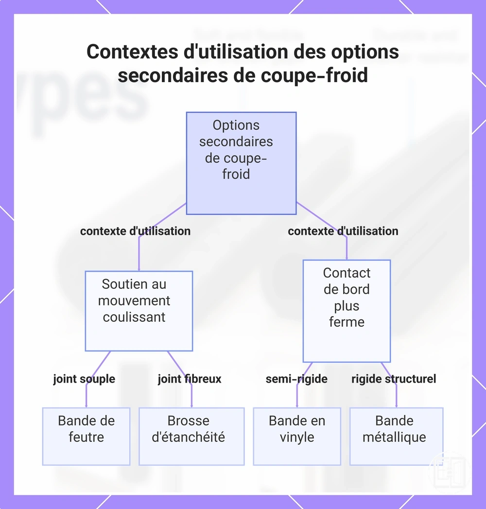 Contextes d'utilisation des options secondaires de coupe-froid