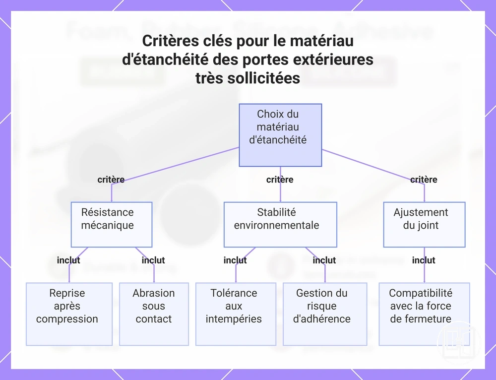 Critères clés pour le matériau d'étanchéité des portes extérieures très sollicitées