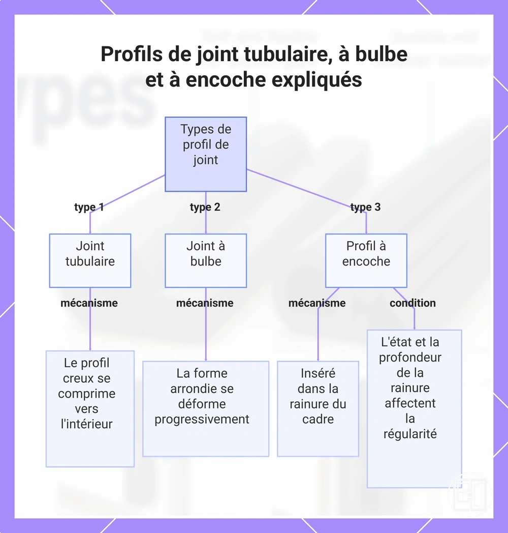 Profils de joint tubulaire, à bulbe et à encoche expliqués