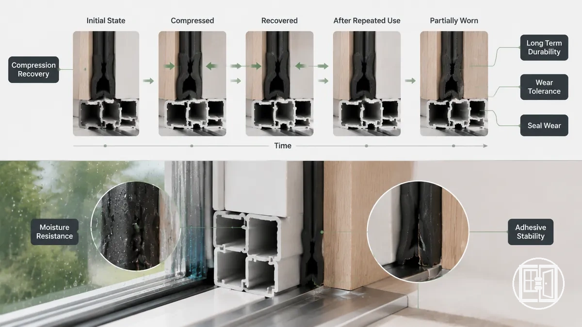 Effets du recouvrement en compression et de l’usure sur la durabilité des joints de calfeutrage dans le temps