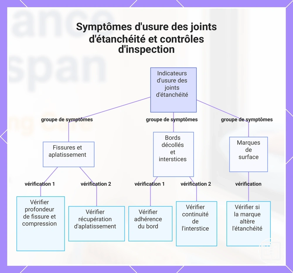 Symptômes d'usure des joints d'étanchéité et contrôles d'inspection