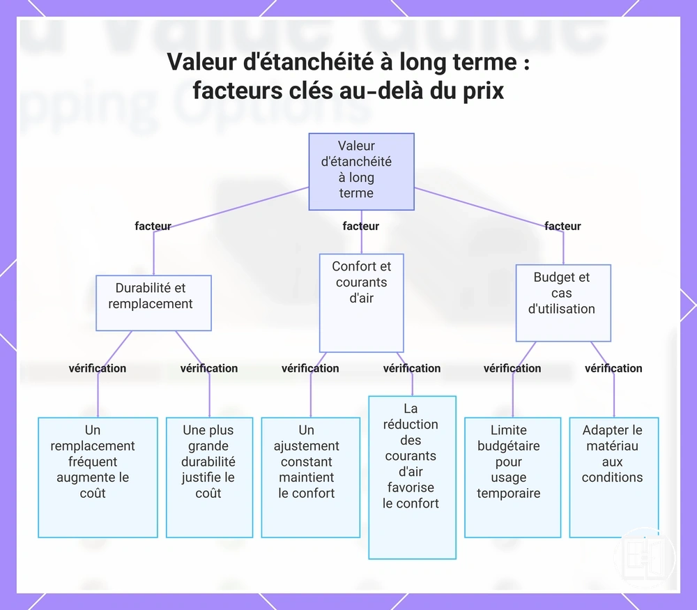Valeur d'étanchéité à long terme : facteurs clés au-delà du prix