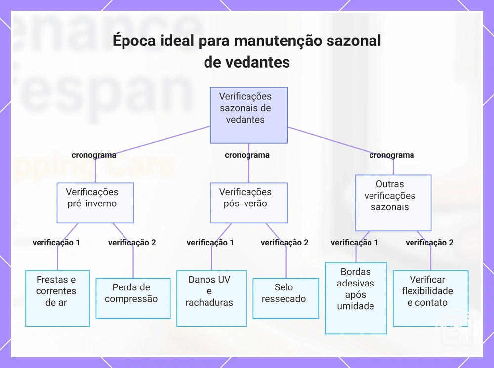 Época ideal para manutenção sazonal de vedantes