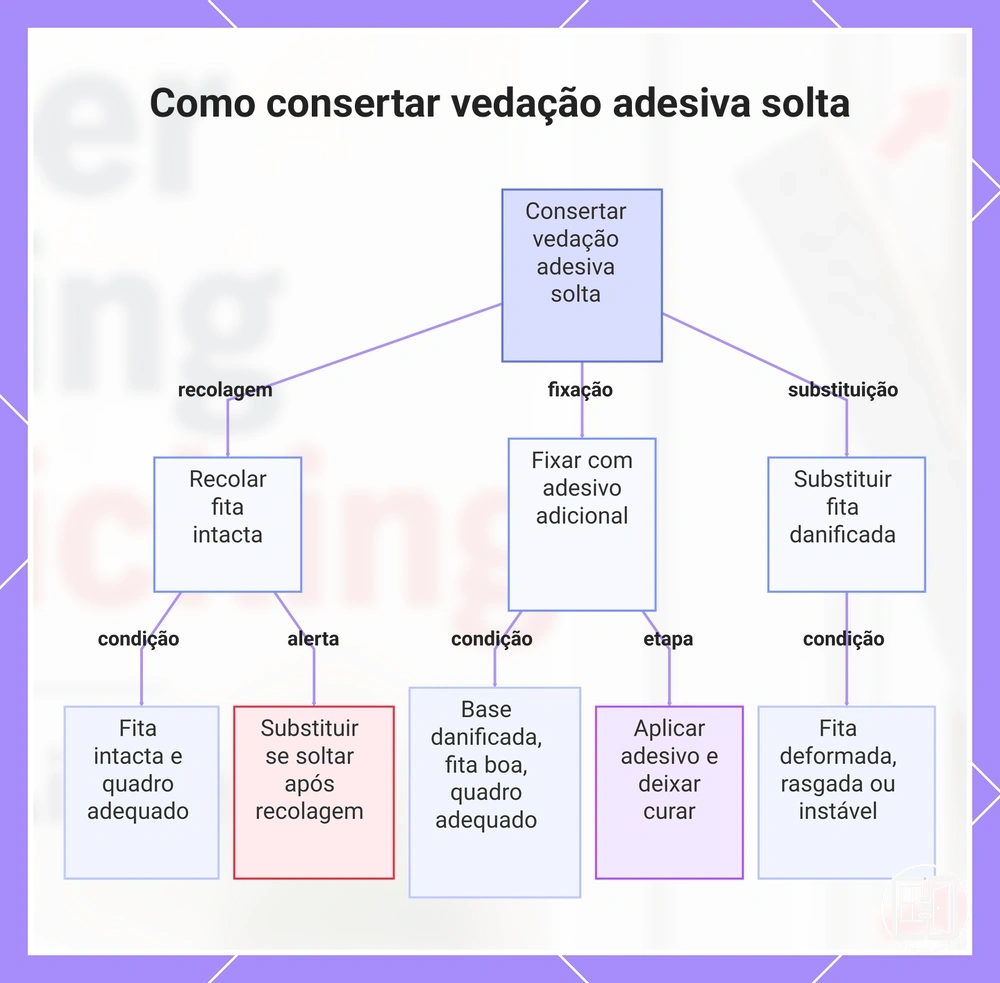 Como consertar vedação adesiva solta