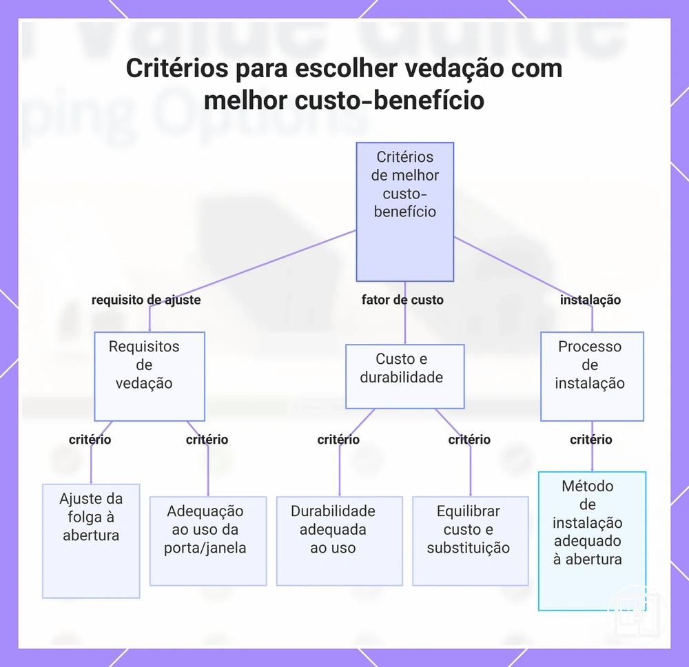 Critérios para escolher vedação com melhor custo-benefício