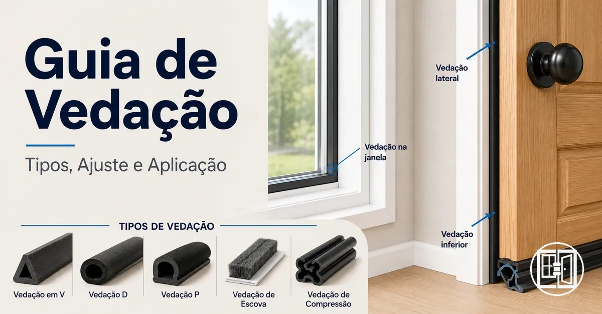 Visão geral de vedação de portas e janelas mostrando tipos, vedação e instalação em portas e janelas