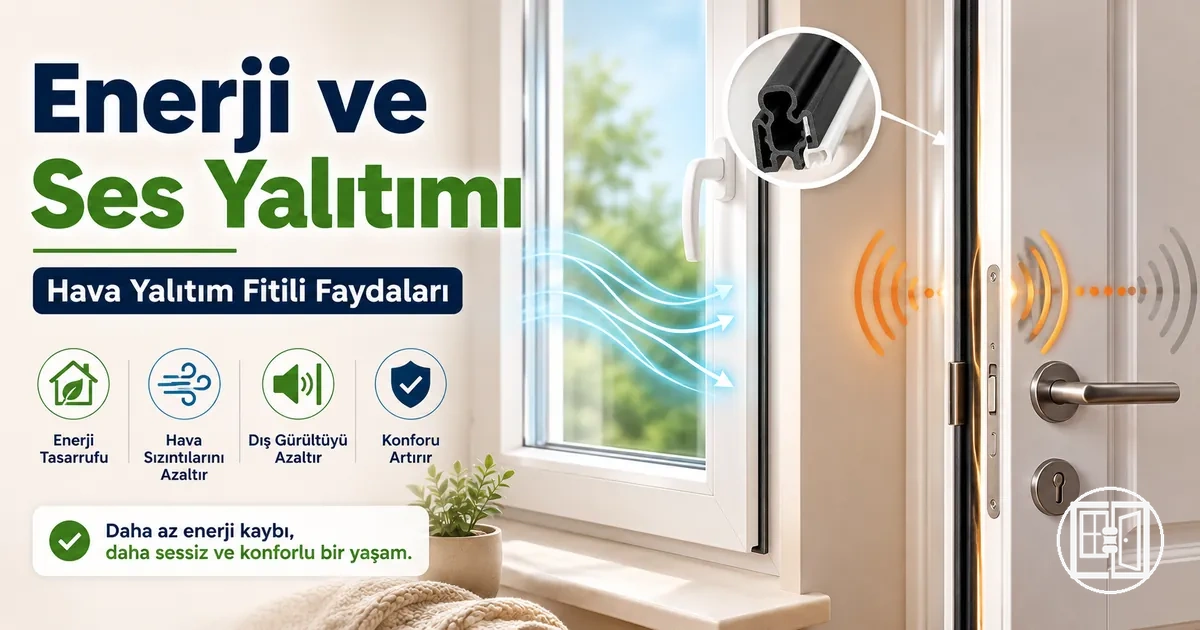 Hava yalıtım fitili ile enerji verimliliği ve ses yalıtımı iyileştirme faydaları