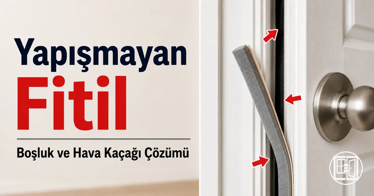 Yapışma sorunu yaşayan hava yalıtım fitili nedeniyle oluşan boşluklar ve hava kaçakları