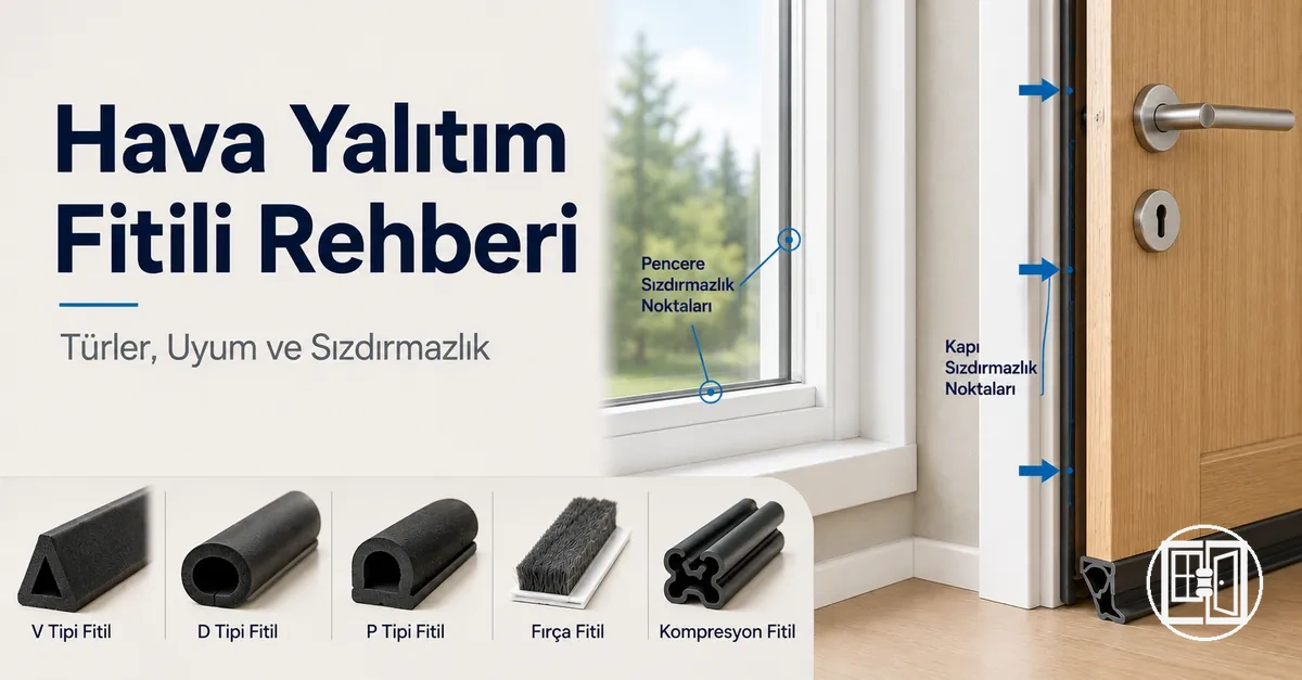 Pencere ve kapı hava yalıtım fitili genel görünüm, türler, sızdırmazlık ve temel uygulamalar