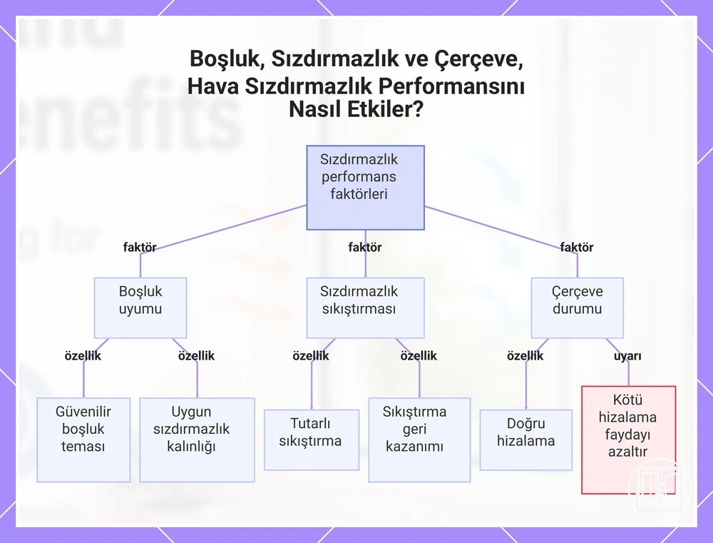 Boşluk, Sızdırmazlık ve Çerçeve, Hava Sızdırmazlık Performansını Nasıl Etkiler?