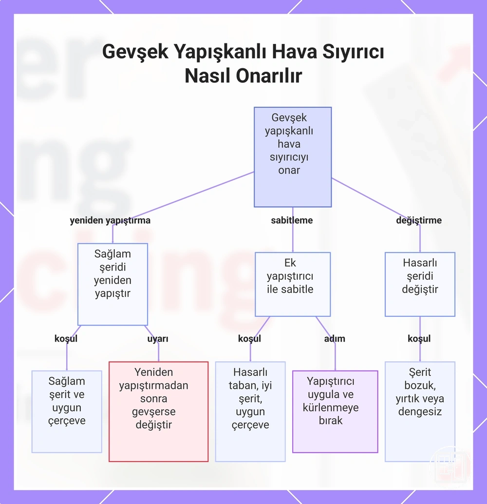 Gevşek Yapışkanlı Hava Sıyırıcı Nasıl Onarılır
